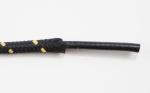 Opletený kabel 1,5 mm, černý/černo-žlutý