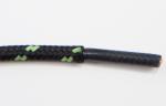 Opletený kabel 2,5 mm, černý/černý-světle zelený