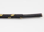 Opletený kabel 2,5 mm, černý/černo-žlutý