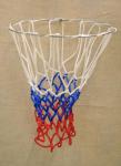 Basketbalová síťka PA 4 mm, červeno-modro-bílá