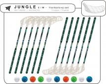 Detský set MPS Jungle Green (12 florbalových hokejok)