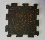 Športový-fitness povrch PUZZLE SMALL čierna s rozmerom 500x500x10 mm  