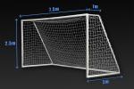 Futbalová sieť POPULAR bok 1 x 2 m, PP 4 mm