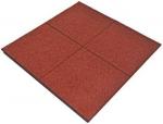 Gumová dlažba SK NEPROFILOVANÁ  1000x1000x30 mm červená