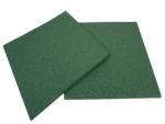 Gumová dlažba elastická hladká zelená 1000x1000x15 mm