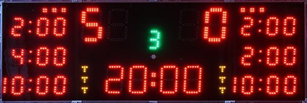 Hokejová časomiera - svetelná tabuľa MOSKSPORT HHF
