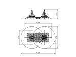 Lanová dvojpyramida PY-144K-10 (v.p. 1 m)