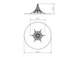 Lanová pyramida  PY-625K-10 (v.p. 1 m, s 6-ti napínacími zámky)