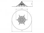 Lanová pyramida PY-620K-10 (v.p. 1 m, s 6-ti napínacími zámky)