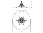 Lanová pyramida PY-630K-10 (v.p. 1 m, s 6-ti napínacími zámky)