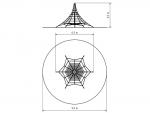 Lanová pyramida PY-635K-10 (v.p. 1 m, s 6-ti napínacími zámky)