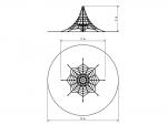 Lanová pyramida PY-830K-10 (v.p. 1 m, s 8-mi napínacími zámky)