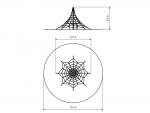 Lanová pyramida PY-835K-10 (v.p. 1 m, s 8-mi napínacími zámky)