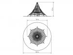 Lanová pyramida PY-855K-15 (v.p. 1,5 m, s 8-mi napínacími zámkami)