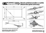 Lajny beach QUICK s kotvením, rozmer 8x16m, 4 skracovače