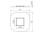 Pieskovisko 2x2 m PI-220K-10 - celokovové