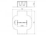 Řetězová dvouhoupačka  RH-201K-15 - celokovová (v.p. 1,5 m)