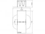 Řetězová dvouhoupačka  RH-201K-15 - celokovová (v.p. 1,5 m)