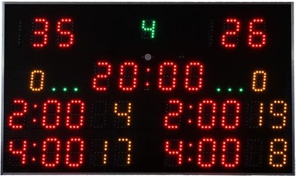 Volejbalová časomiera - svetelná tabuľa - MOSKSPORT M5